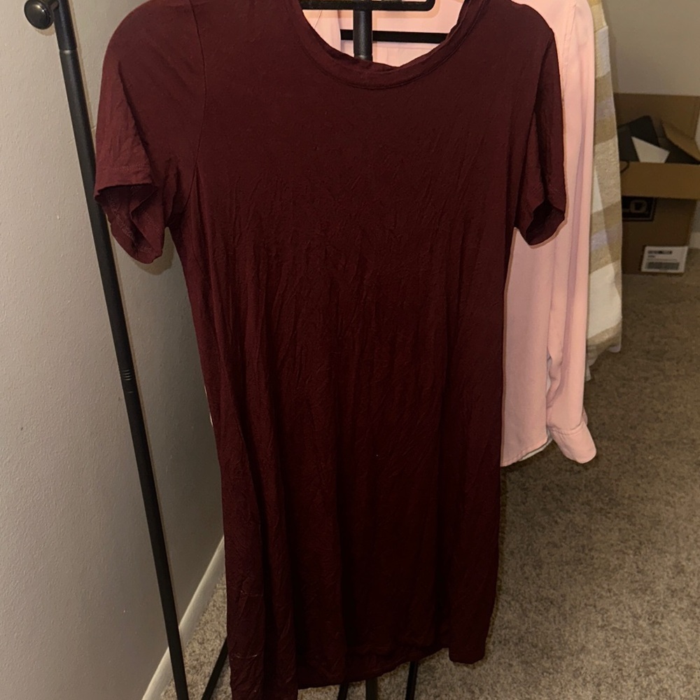 Daily Ritual Women's Dress in Burgundy